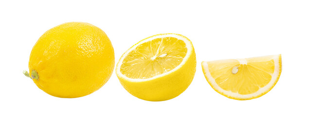 lemon on transparent png - obrazy, fototapety, plakaty