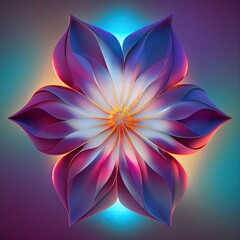 Magic glowing flower illustration.