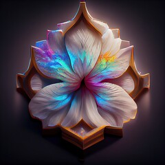Magic glowing flower illustration.