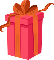 red gift box with ribbon