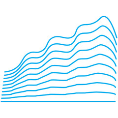 Wave Blue Line vector