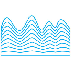 Wave Blue Line vector