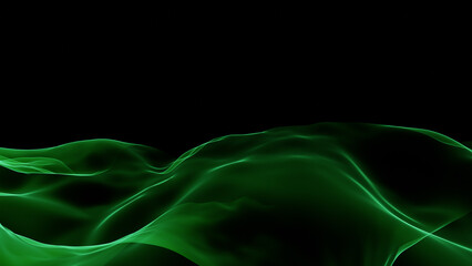 Abstract waves of colorful energy over a black background - illustration