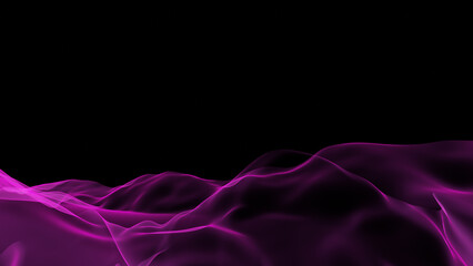Abstract waves of colorful energy over a black background - illustration