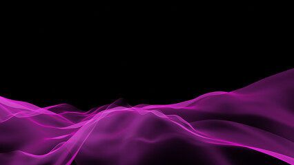 Abstract waves of colorful energy over a black background - illustration