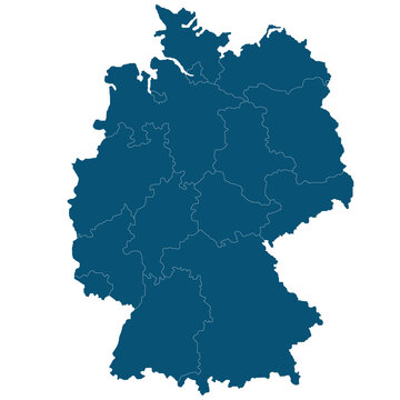 High detailed map of Germany