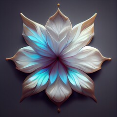 Magic glowing flower illustration.