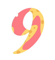9 Number Illustration Pattern