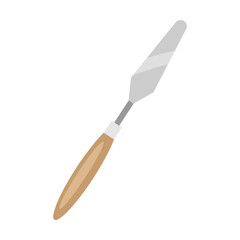 spatula scraper for oil painting, Different art supplies vector illustration. Tools and equipment for painting and drawing