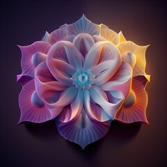 Magic glowing flower illustration.