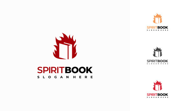 Spirit Book logo designs, Motivation Book logo designs, education symbol