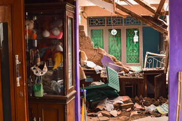earthquake victims. This photo was taken at an earthquake victim's house in Cianjur, West Java....