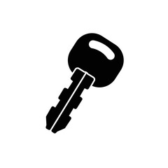 Car key, isolated icon on white background, auto service, repair, car detail