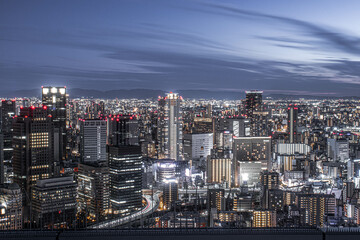 梅田スカイビルから見た大阪の夜景