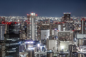 梅田スカイビルから見た大阪の夜景