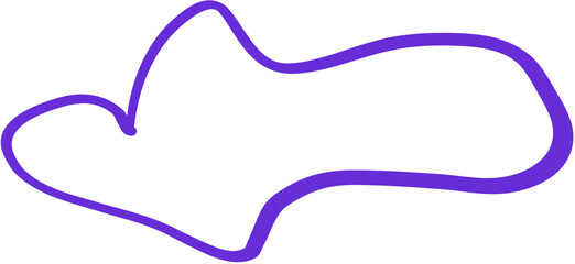 Purple Colored Speech Callout Bubble