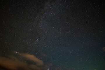 A night full of stars and some clouds. Night view of the sky many constellations