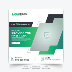 Modern digital marketing social media post template design