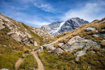 Grande Casse Alpine glacier landscape in French alps