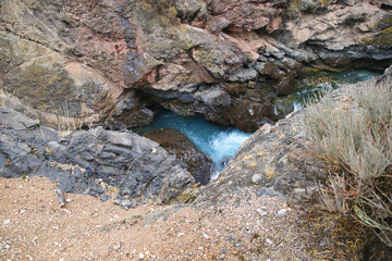 Fannian niagara waterfall near Iskanderkul Tajikistan
