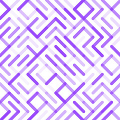 Purple Square Pattern Diagonal Maze Line Background