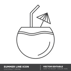 Coconut water icon vector illustration - Eps 10