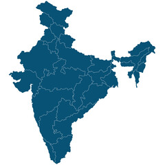 Outline map of India