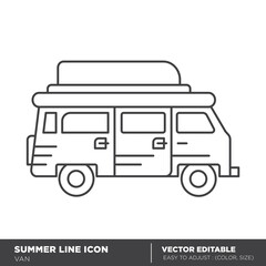 Travel van icon vector illustration - Eps 10