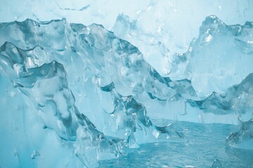 Fototapeta premium Closeup shot of a floating glacier piece in Alaska, USA