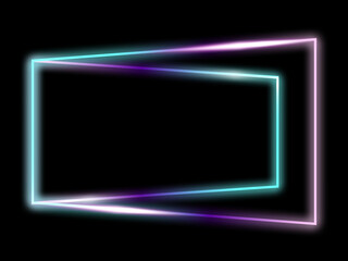Geometric shape  neon frames luxury line vector illustration