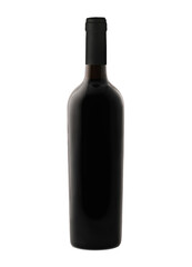 Isolated red wine bottle.