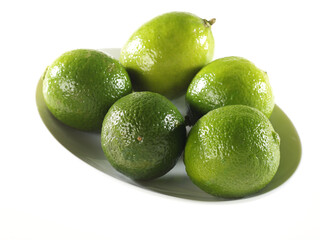 limes isolated on white background