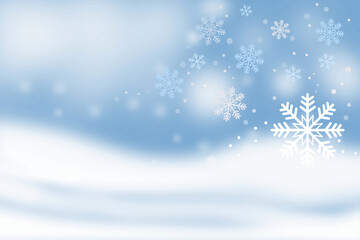 Fototapeta na wymiar Winter and christmas background illustration for use as a template for flyer or for use in web design.
