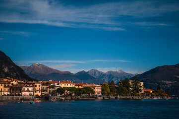 Fototapeta na wymiar View of the city of Menaggio and Lake Como in Italy
