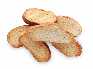 Hard chuck crackers on white background, top view