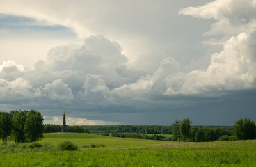 Pre-storm sky over Borodino field