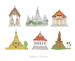 A vector illustration of Info graphic elements for traveling to Thailand, concept Travel to Thailand. Info graphic Element / icon / Symbol , Vector Design