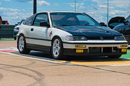 Race prepped Honda CRX on Buddyclub P1 wheels