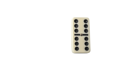 Domino pieces png, copy space and various agulos, concept of table games