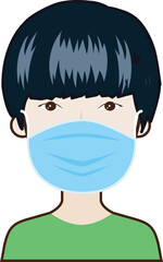 People wearing medical mask. Protection virus