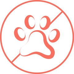 No pet, pet prohibition sign