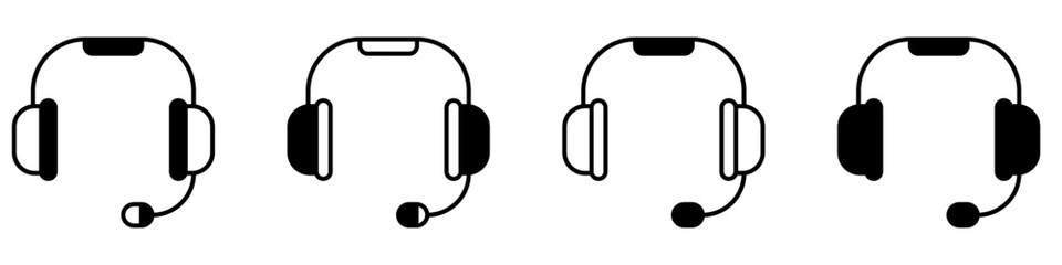 Microphone vector icon set. audio illustration sign collection. broadcast symbol on white background.