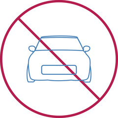 No Car, No Parking, forbidden car