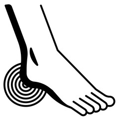 heel pain icon