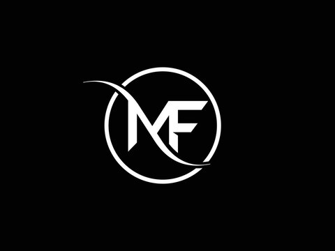 Creative mf, fm, initial monogram elegant vector logo template	