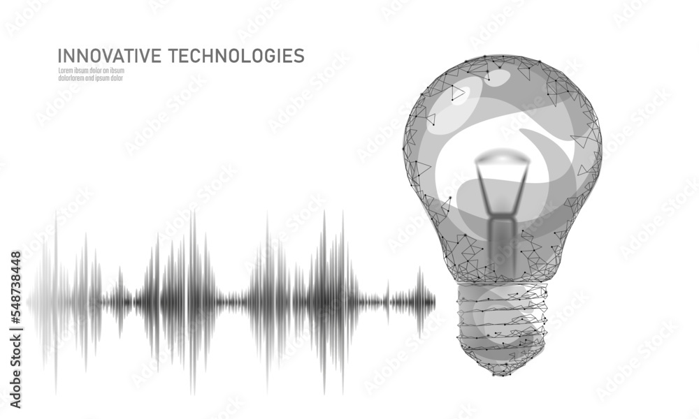 Poster voice assistant smart home control. internet of things icon innovation technology concept. wireless 