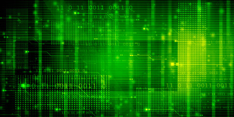 2d illustration Abstract futuristic electronic circuit technology background