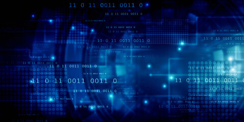 2d illustration Abstract futuristic electronic circuit technology background