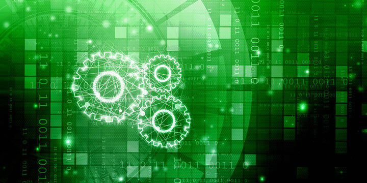 2d illustration gear Network
