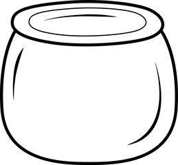 glass jar vector